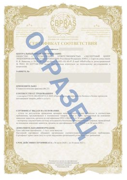 Образец Сертификат СТО 01.064.00220722.2-2020 Заречный Сертификат СТО 01.064.00220722.2-2020 